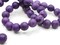 40 9mm to 10mm Round Purple Dyed Howlite Gemstone Beads